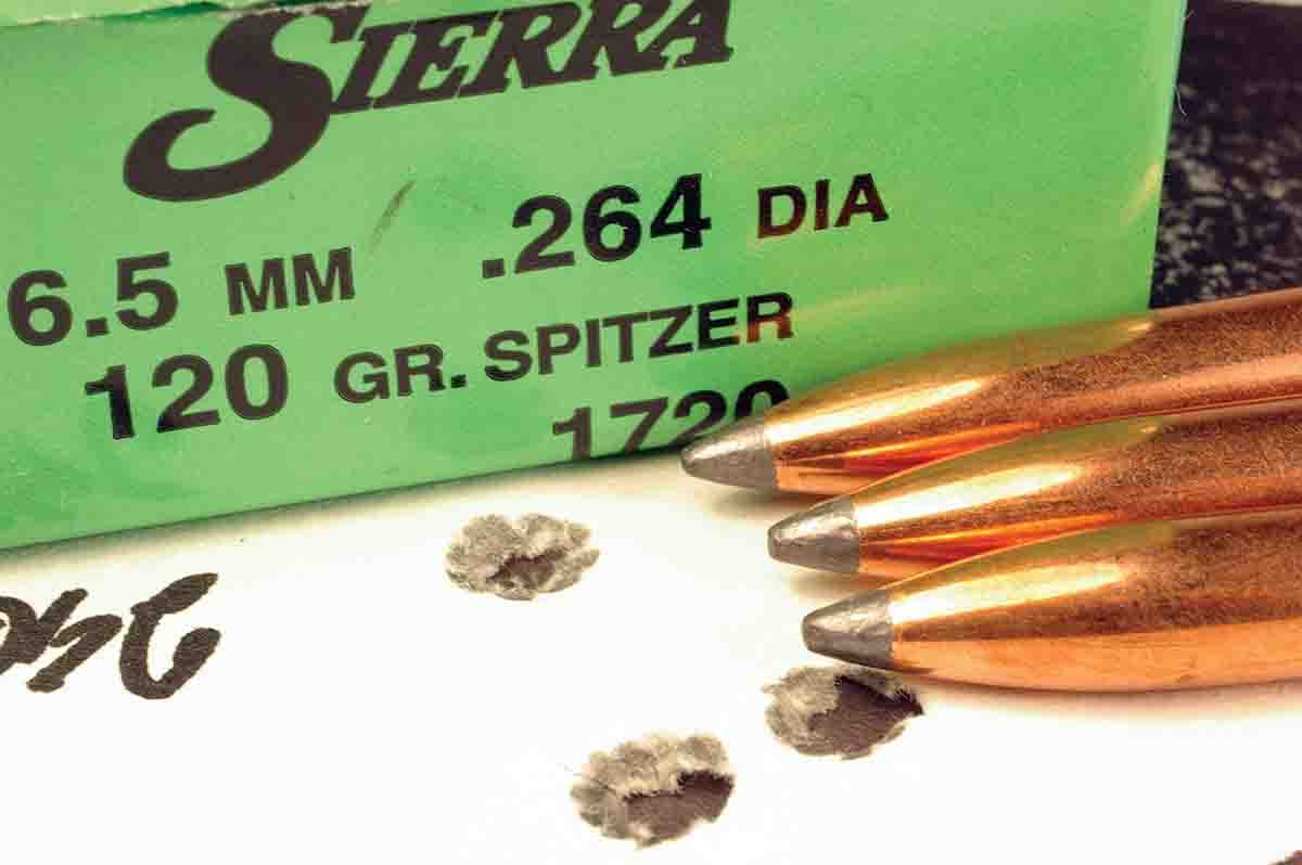 Sierra 120-grain Pro-Hunter bullets provided groups as small as .64 inch at 100 yards.